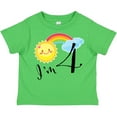 thumbnail image 3 of Inktastic I'm 4 Fourth Birthday Sun Rainbow Boys or Girls Toddler T-Shirt, 3 of 5