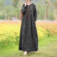 thumbnail image 1 of Fashion Floral Dress Women's Spring Sundress 2023 ZANZEA Casual Long Sleeve Maxi Vestidos Female Hollow Printed RobeXL Gao Jinjia LED, 1 of 2
