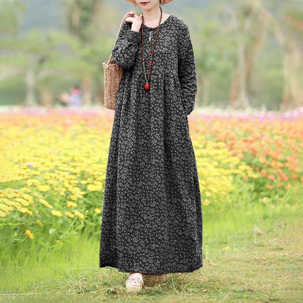 Fashion Floral Dress Women's Spring Sundress 2023 ZANZEA Casual Long Sleeve Maxi Vestidos Female Hollow Printed RobeM Gao Jinjia LED