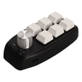 thumbnail image 4 of Mini teclado USB, mini teclado de 6 teclas, teclado con una mano, teclado para PC con perilla, calidad superior, 4 of 8