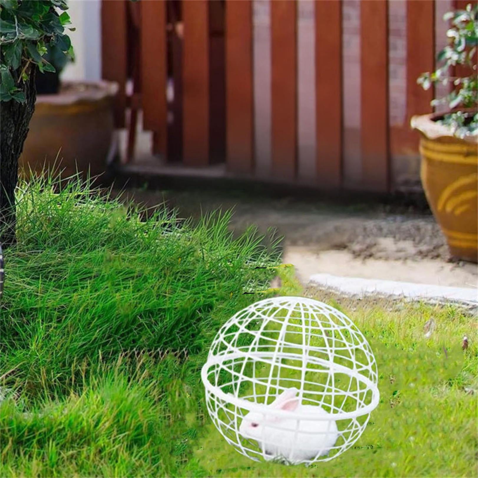 1PC DSRHJI Spherical Mobile Chicken,Rolling Circular Chicken Cage Rabbit Running Net Pet Cage Outdoor Farm Balls Shaped Mobile Coop,For To Dogs From Biting And Horses From Trampling(11.47*50*50)cm