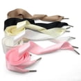 thumbnail image 1 of Satin Ribbon Shoe Laces Wide Flat Silk Shoelaces with, 1 of 5