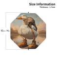 thumbnail image 2 of Honeii Hiking Duck print Leather Coaster Set of 4, ideal for safeguarding your furniture from drinks spills and effortless cleanup-Octagon, 2 of 6