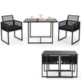 thumbnail image 1 of Gymax 3PCS Patio PE Wicker Furniture Set Cushioned Chairs W/Folding Backrest Backyard, 1 of 10