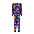 thumbnail image 4 of Halloween Pajamas, Halloween Matching Family Pajamas Neon Pumpkin Print Long Sleeve 2Pcs Pj Set Soft Sleepwear Nightwear Loungewear Holiday Party Costume Fun Festive Bright Spooky Season for Family, 4 of 6