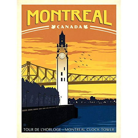 Vintage Art MONTREAL Quebec STICKER (canada canadian visit (Best Time To Visit Montreal And Quebec City)