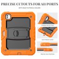 thumbnail image 4 of Allytechgroup iPad Pro 11 Case 2022/2021/2020/2018, Build in Screen Protector Rugged Shockproof Kickstand [Shoulder Strap] Bumper Case for Apple iPad Pro 11" 1st 2nd 3rd 4th Gen, Orange, 4 of 8