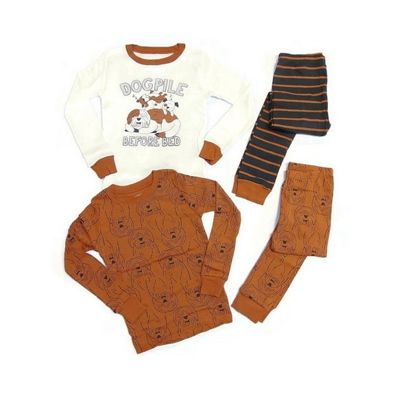 Carter's Toddler Boy's Puppy Dog Pile 4-Piece Snug Fit Cotton Pajama Set, Size 5T