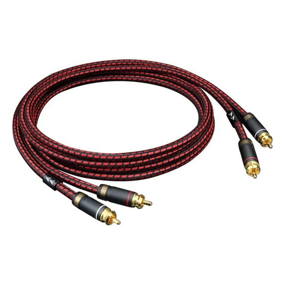 1 Pair High Purities OFC 2 2RCA to 2RCA Sound Interconnection Cable line for Clear Music Play Multiple Length