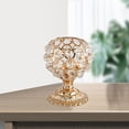 thumbnail image 4 of Candelabro de cristal con luz de té Candelabro Candelabro Fiesta decorativa Oro 8x8x10cm Zulema candelero de cristal, 4 of 8
