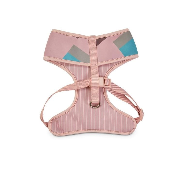 Bond Co. Pink Colorblocked Reversible Dog Harness Large