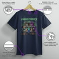 thumbnail image 3 of Boy's Minecraft Halloween Creeper Haunted House  Graphic Tee Navy Blue X Small, 3 of 9