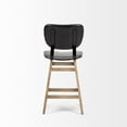 thumbnail image 4 of Mercana Haden Black Upholstered Seat Brown Wood Frame Stool 68124, 4 of 7