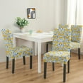 thumbnail image 2 of Dining Chair Covers Set of 4 Lemon Print Bright Fruit Pattern Washable Polyester Stretch Slipcovers Removable Seat Protector for Farmhouse Kitchen, 2 of 5