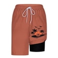 thumbnail image 6 of Yaoyar Swim Trunks Men Elastic Waist Quick Dry Board Shorts with Compression Casual Gradient Print Big and Tall Beach Bathing Suit, 6 of 6