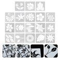thumbnail image 3 of 18pcs Réutilisable Fleur Pochoir Creux Art Peinture Bricolage Modèles de Dessin, 3 of 9