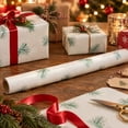 Cardinal Spruce Tree Holiday Time White Cardinals and Trees Christmas Wrapping Paper ...