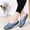Blue, variant on Women Hollow Floral Cutout Leather Mule Slides Closed Toe Casual Flat Shoes Beige 6