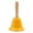Yellow, variant on Santa Claus Hand Bells, Christmas Decorations, Service Call Bell with Wood Handle, for Home Party Restaurant Office, 2.5"x4.6"