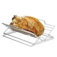 thumbnail image 2 of Visland Stainless Steel Roasting Rack BBQ Rib Racks for Grilling Turkey Roasting Pan Oven Safe V-Shaped High Temp Resistant Grill Rack for Turkey Chicken Ribs, 2 of 8