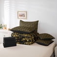thumbnail image 6 of Feelyou Gold Boho Snake Bedding Comforter Set 7pcs, Rustic Mandala Damask Full Bedding Set, 6 of 8