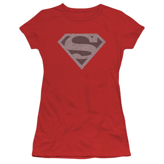 Superman Elephant Shield Junior Women's T-Shirt Sheer Red