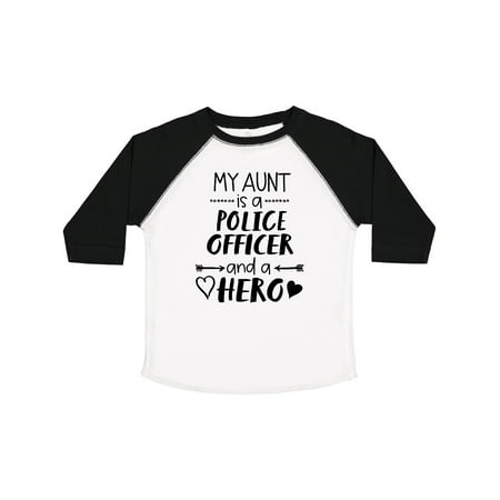 

Inktastic My Aunt is a Police Officer and a Hero Gift Toddler Boy or Toddler Girl T-Shirt