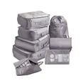 thumbnail image 1 of Sonducket 8 unids/set bolsa de almacenamiento de equipaje de gran capacidad embalaje ropa zapatos organizador cosméticos bolsa de viaje al aire libre para Envolturas para manijas de equipaje Gris Sonducket AP012006-02, 1 of 6