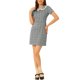 thumbnail image 1 of Vestido Casual Ajustado de Manga Corta con Cuello en Contraste para Mujeres Chic M Verde, 1 of 6