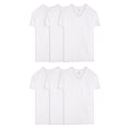 thumbnail image 1 of Camisetas interiores Fruit of the Loom con cuello en V para hombre, paquete de 6, talla XXL alta, 1 of 4