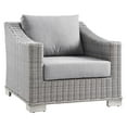 thumbnail image 5 of Modway Conway 4-Piece Outdoor Patio Wicker Rattan Furniture Set in Light Gray Gray, 5 of 10