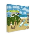 thumbnail image 2 of Stupell Industries Surfer Girl Walking Tropical Beach Coastal Painting Gallery Wrapped Canvas Print Wall Art, 2 of 5