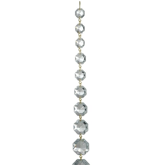 B&P Lamp BrilliantCut 3 Inch Crystal Pendalogue, French Style