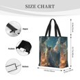 thumbnail image 3 of Disketp Starry Sky Cloud Wolf Bolsa Tote de Lona para Mujer, Bolso de Hombro y Cruzado con Cierre de Cremallera, 3 of 7