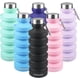thumbnail image 2 of Collapsible Water Bottle, Reuseable BPA Free Silicone Foldable Water Bottles for Travel Gym Camping Hiking, Portable Leak Proof Sports Water Bottle wi, 2 of 4
