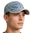thumbnail image 5 of MEICHEN Distressed Baseball Cap for Men Trendy Solid Comfortable Dad Hat Men's Trucker Hat, 5 of 6