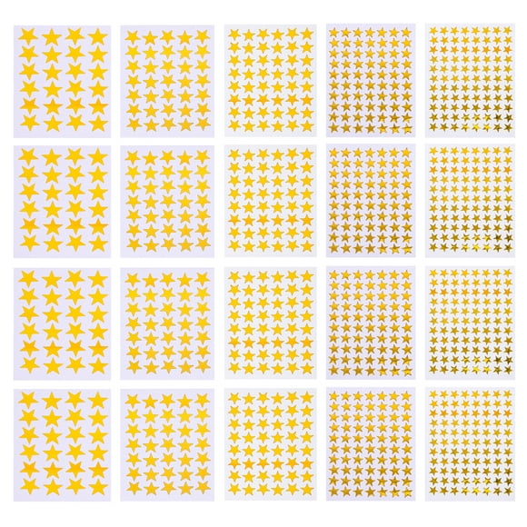 50 hojas de pequeñas pegatinas estrellas para niños Pegatizas de estrellas Selfios de niños autoadhesivos Suministros escolares