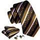 thumbnail image 2 of Set de corbatas Barry.Wang Silk 150 cm con gemelos dorados, 2 of 5