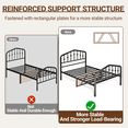 thumbnail image 4 of Twin Bed Frame with Headboard and Footboard, UHOMEPRO Metal Platform Bed Frame with Underbed Storage, Easy Assembly & No Box Spring Needed, Black, 4 of 14