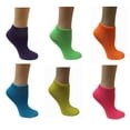 thumbnail image 1 of VHT10302.K All Mixed Up - Kids 6-Pair Pack Of Neon Anklet Socks, 1 of 2