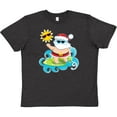 thumbnail image 3 of Inktastic Surfing Santa Youth T-Shirt, 3 of 5