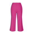 thumbnail image 5 of Bovemsi Lounge Pants Women Solid Color Casual Loose Pocket Sports Pants Wide Leg High Waist Palazzo Pants, 5 of 6