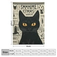 thumbnail image 4 of Jiayy Cat Blanket Black Cat Throw Blankets Cozy Flannel Blanket Plush Lightweight Blanket Cute Cat Bedding Stuff Cat Gifts for Cat Lovers Kids Girls Boys Teen Women Adults for Couch Sofa Bed, 4 of 6