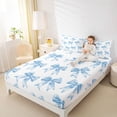 thumbnail image 4 of Feelyou Modern Fashion Bowknot Full Size Sheets, Princess Ribbon Bed Sheets, 4-Piece, 4 of 7