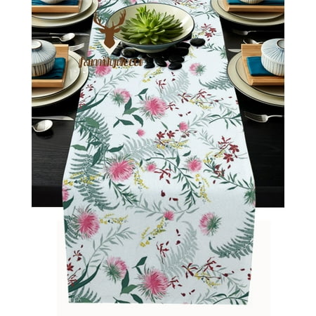 

Azalea Leaves Twigs Table Runner Luxury Home Dining Table Coffee Table Holiday Wedding ration Party Dinner Table Runner