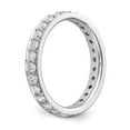 thumbnail image 4 of 14K White Gold Ring Band Eternity Diamond Round Polished Vintage 1ct , Size 5, 4 of 5