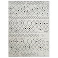 thumbnail image 2 of Moroccan Trellis Area Rug Carpet- Distress/Bone/Black/Gray, 2 of 10