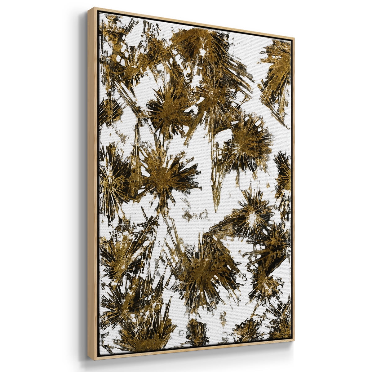Fireworks Framed Premium Gallery Wrapped Canvas - Ready to Hang - 27 x 41 - Natural Wood Floating Frame