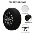 thumbnail image 4 of Easygdp Flowers and Lady Bugs Automobile Tire Dust Cover, 14-17in Spare Tire Cover Universal Fit for Trailer, Car, Truck, SUV, Jeep - 15 inch, 4 of 9