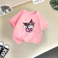 thumbnail image 2 of Bonita camiseta de dibujos animados de verano para niños y niñas, camiseta Kulomi con estampado creativo, informal, estilo urbano, Y2K, camiseta transpirable de cuello redondo para niños y niñas, 2 of 5